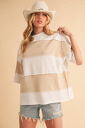 AEMI Polly Color Block Top