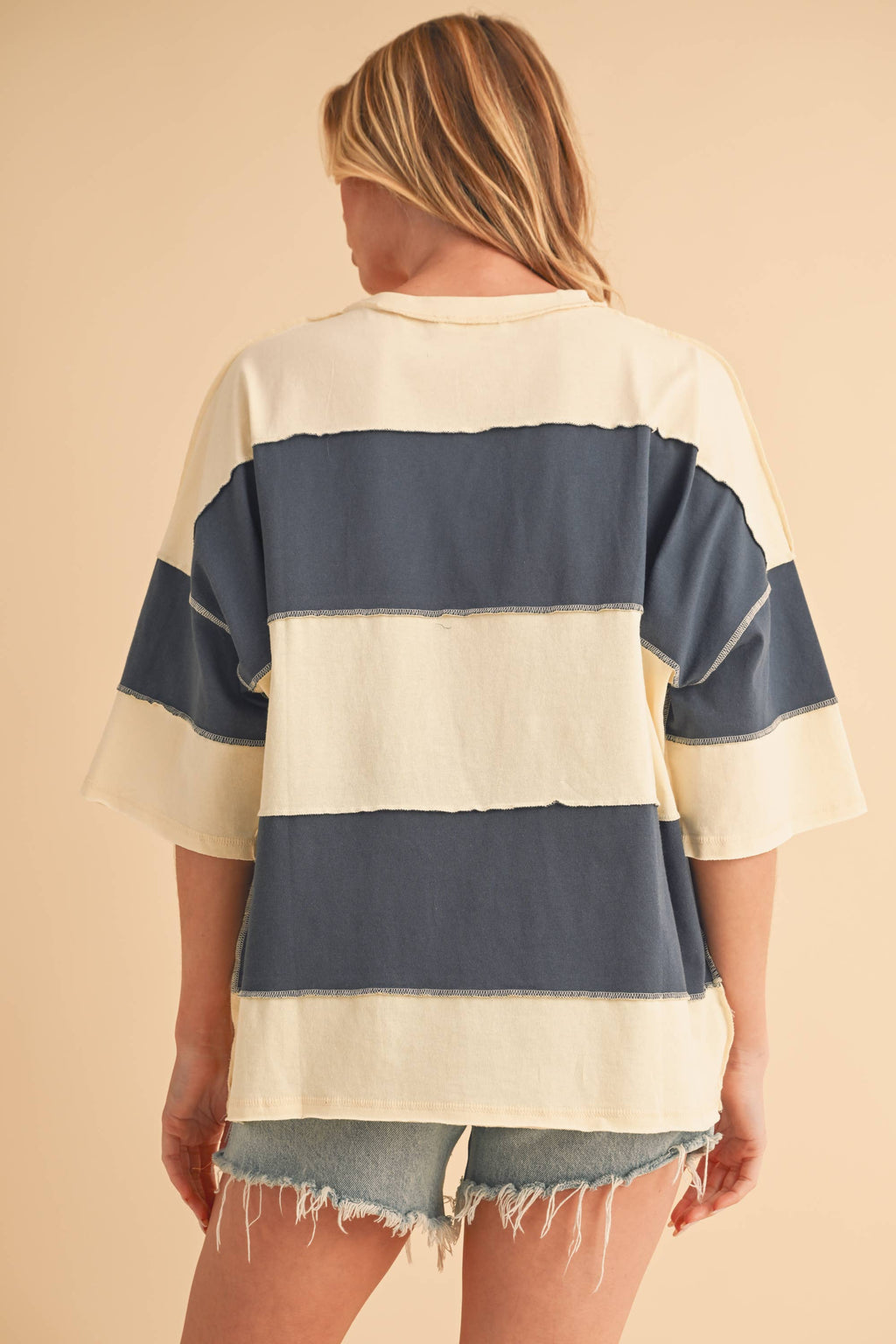 AEMI Polly Color Block Top
