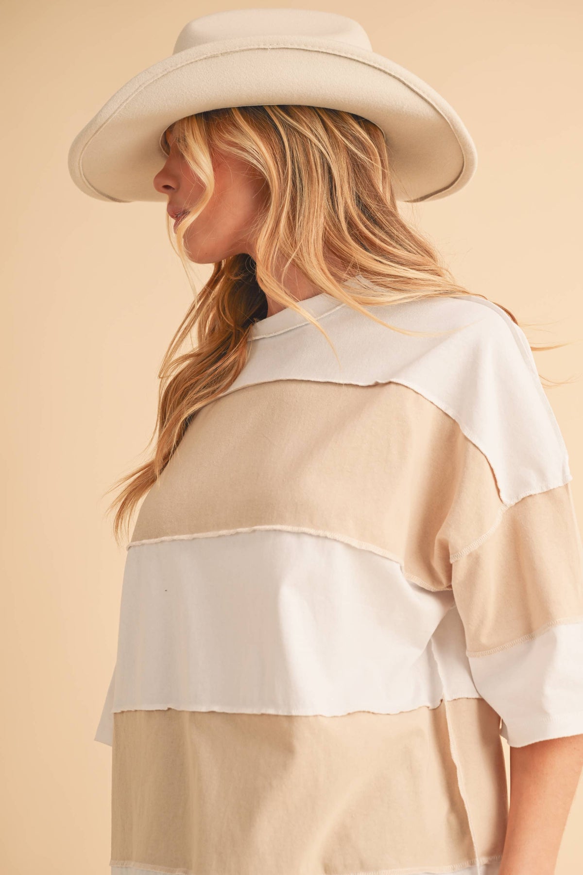AEMI Polly Color Block Top