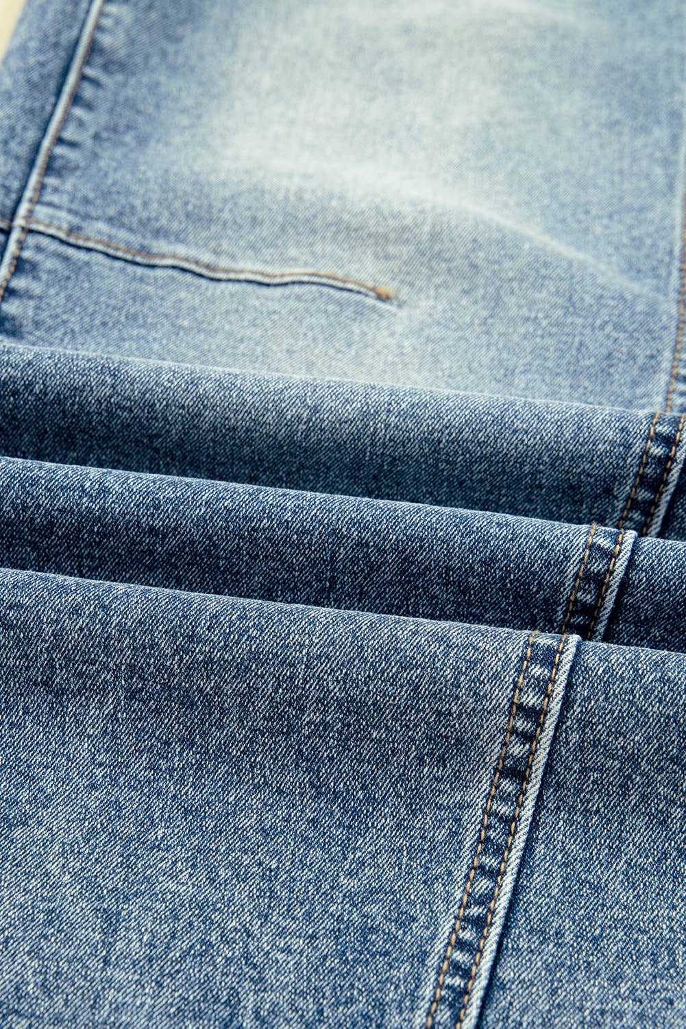 Women Vintage Washed Seam Detail Shift Jeans