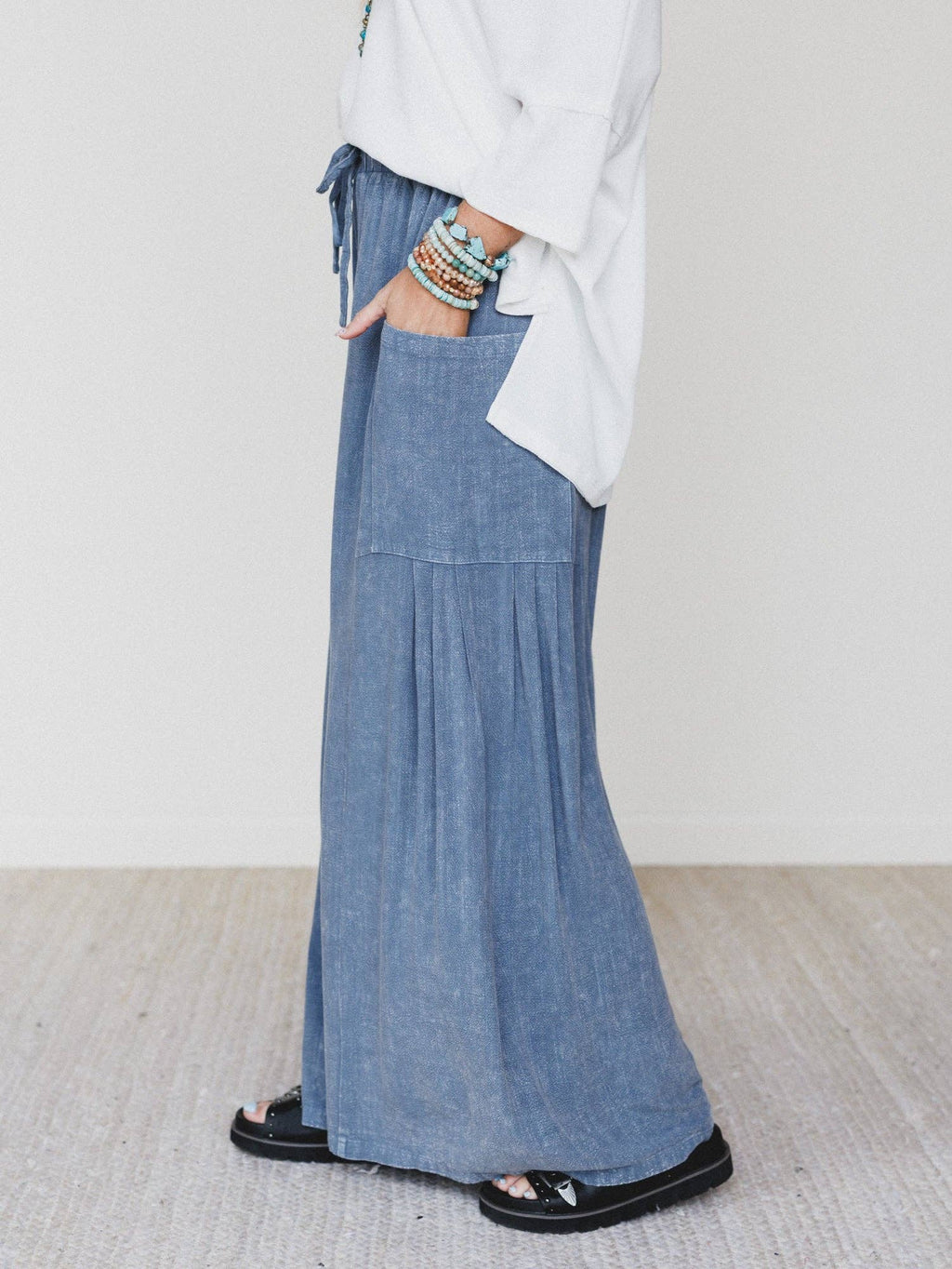 Laidback Nomad Denim Pants - Denim
