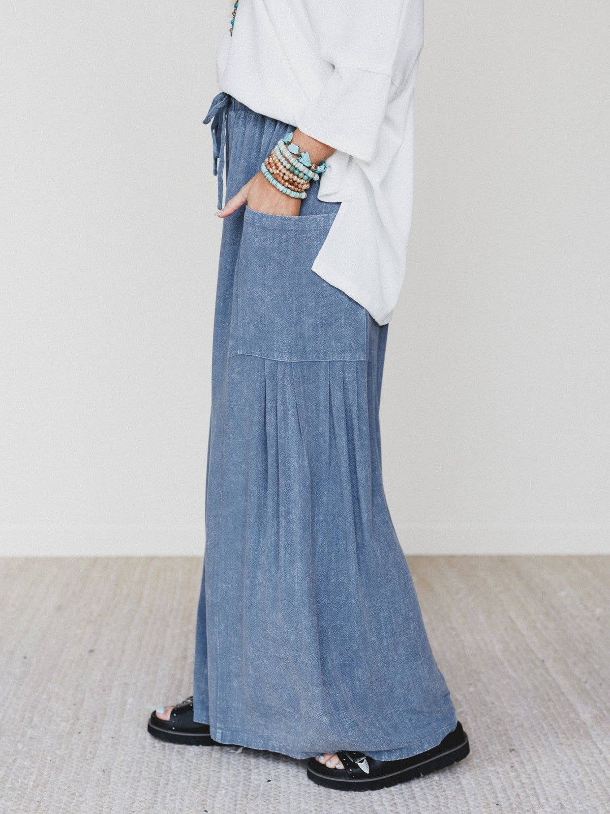 Laidback Nomad Denim Pants - Denim