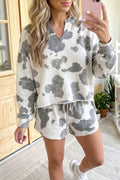 Top & Drawstring Shorts Set