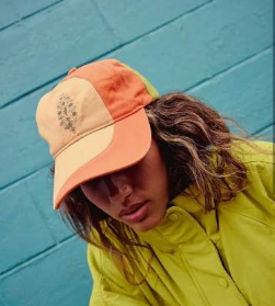Free People Rule The Court baseball Hat NWT Tangerine Combo MSRP $48