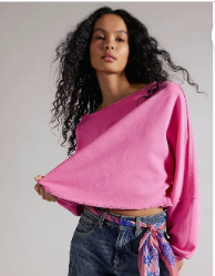 FP We the Free East Pullover SZ S NWT Pink MSRP $78