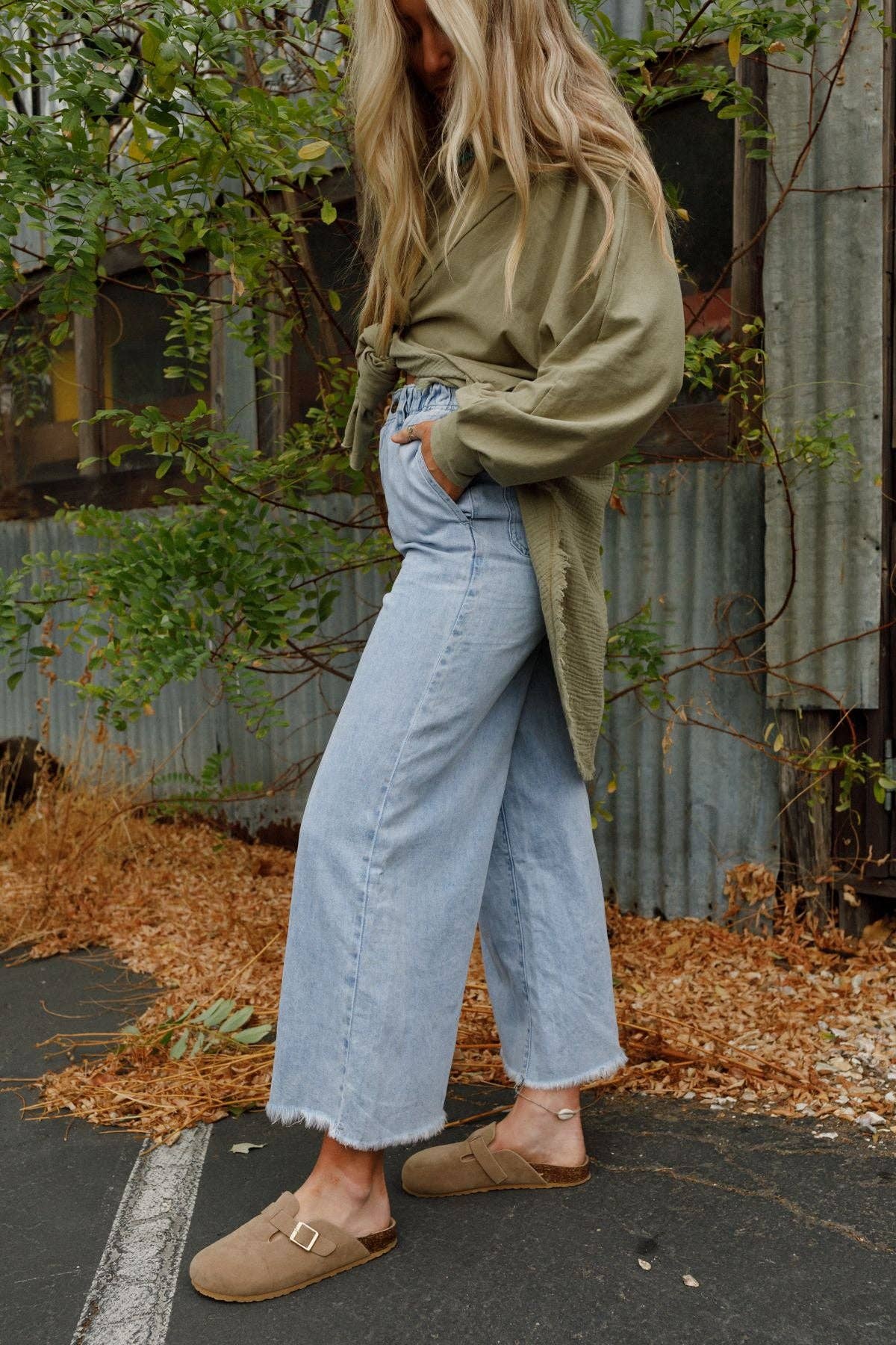 Three Bird Nest Simply You Wide Leg Jeans - Light Wash