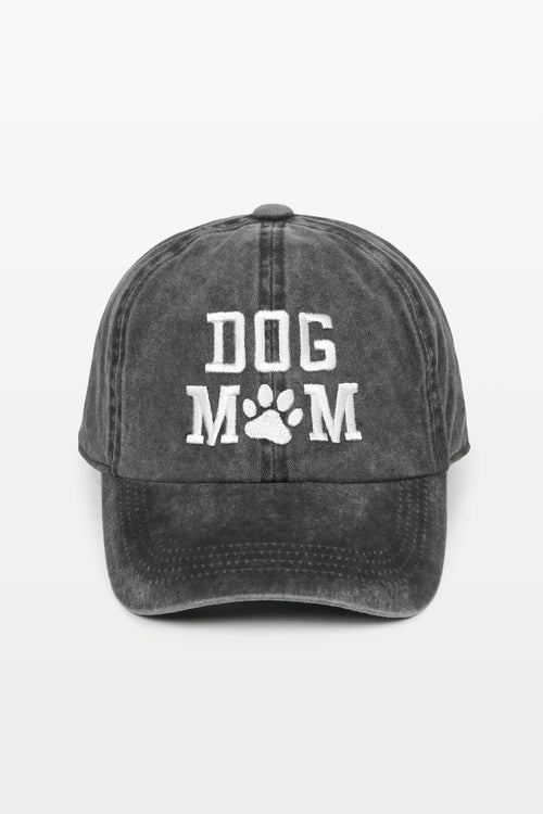 "Dog Mom" Embroidered Baseball Cap