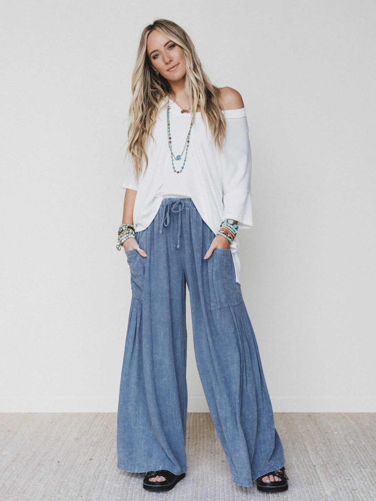 Laidback Nomad Denim Pants - Denim