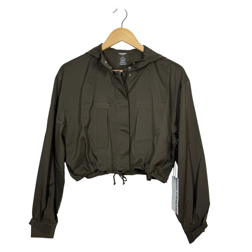 Girlfriend Collective Windbreaker Jacket Women's NWT SZ M Cropped MSRP $110